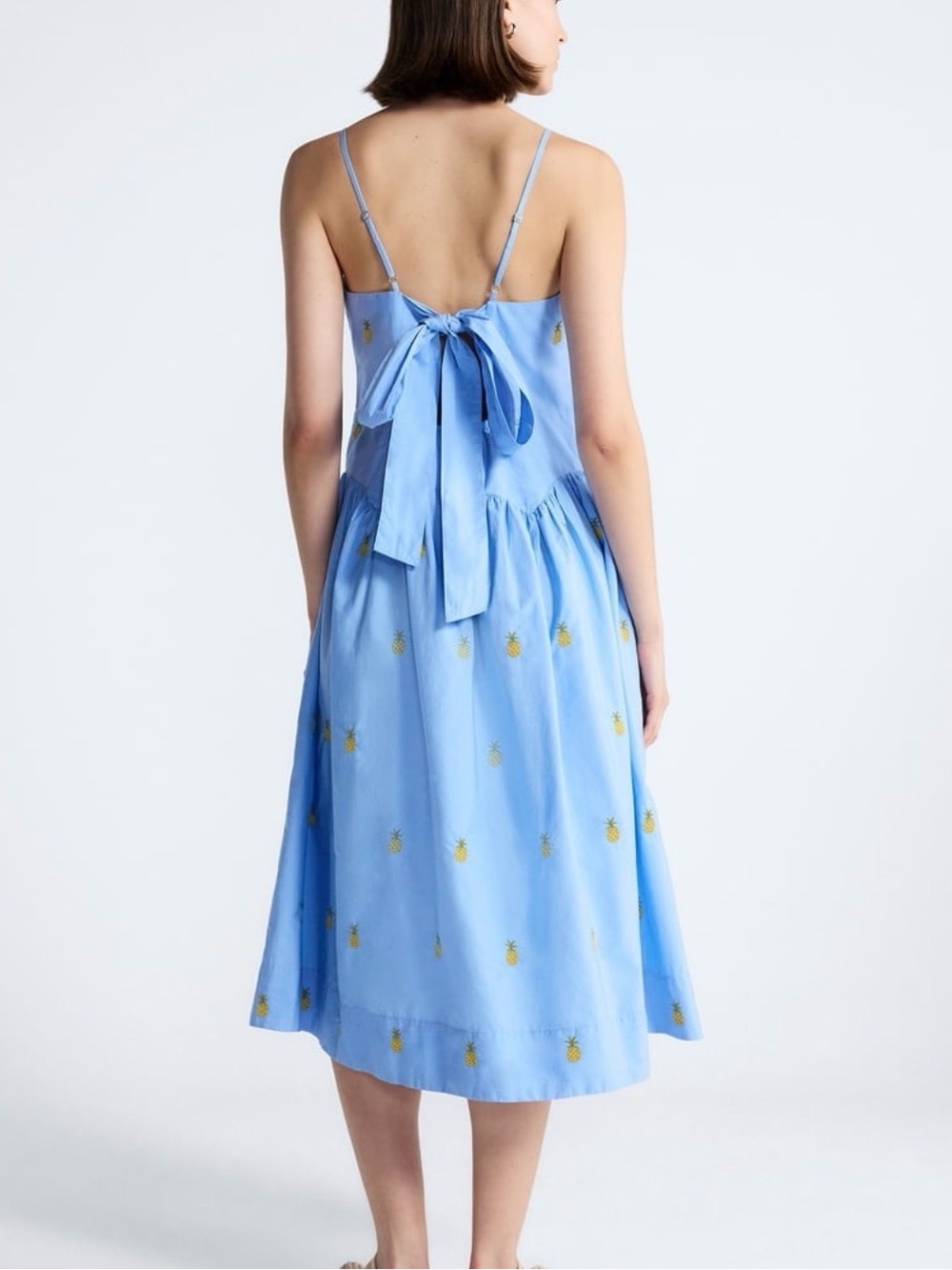 Free Assembly Blue Cotton Midi Dress – Size L 12-14 | NWT